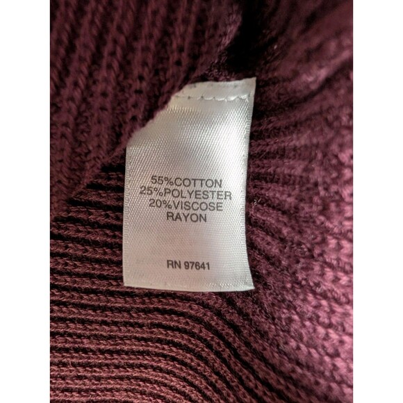J. Jill Button Front Cardigan Sweater Women 4X Burgundy Knit Ribbed Duster - Picture 10 of 14